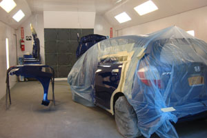Paint Booth - Car Wrapped for Paint